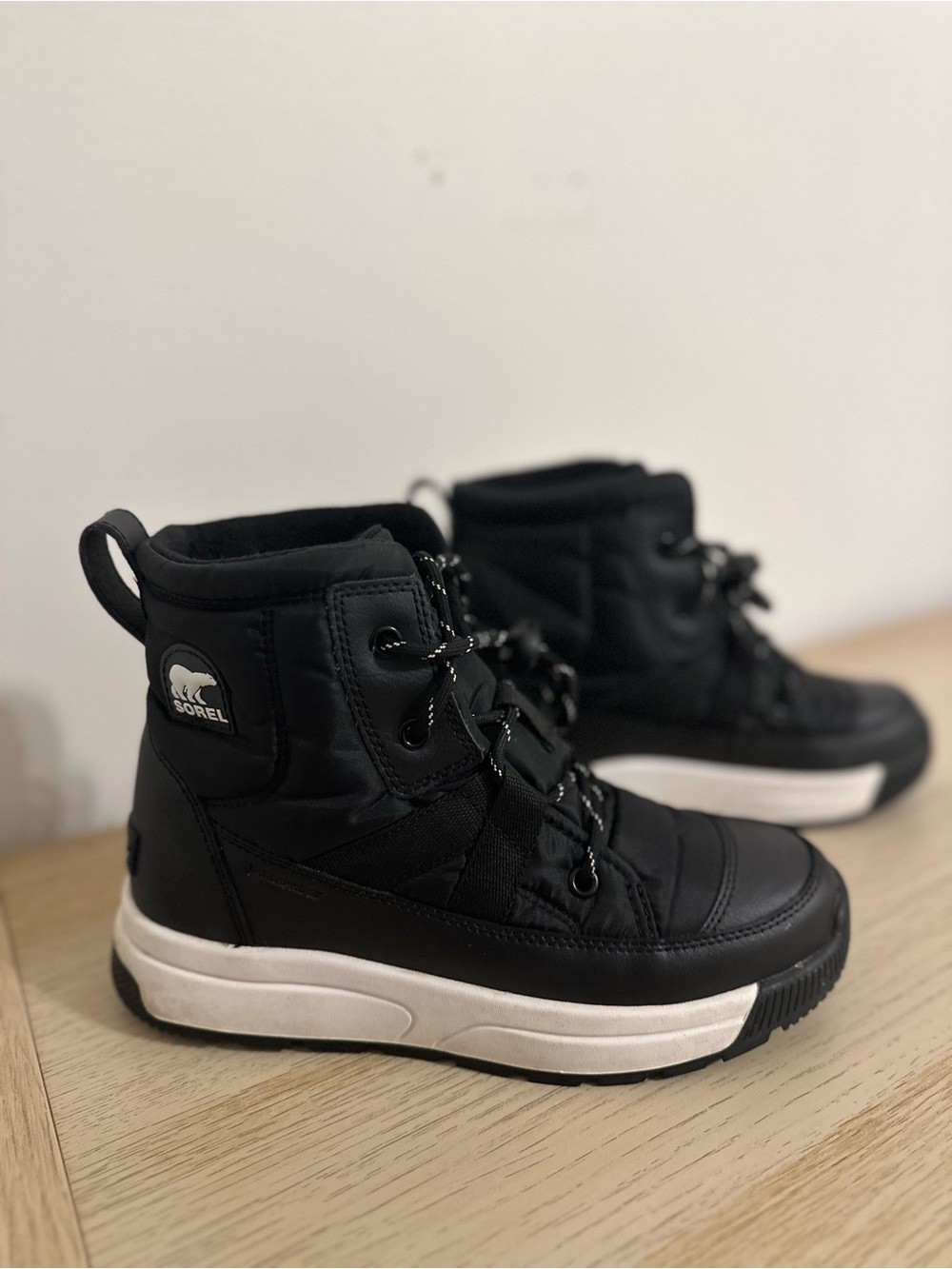 Sorel Youth Black and white Winter Boots - Insulated Lace-Up